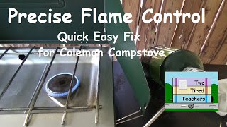 Coleman Camp Stove Fix  How to Adjust Flames [upl. by Larissa]