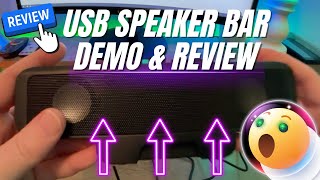 Cyber Acoustics USB Speaker Bar Demo and Review [upl. by Del394]