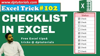 How To Create Checklist in Excel  Create an Interactive Checklist in Excel  Excel Tricks [upl. by Oileduab]