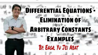 Differential Equations  Elimination of Arbitrary Constants Examples [upl. by Publea]