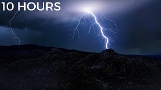 Heavy Thunderstorm amp Lightning Strikes in Distance  Rolling Thunder Wind amp Rain Sounds for Sleep [upl. by Kariv]