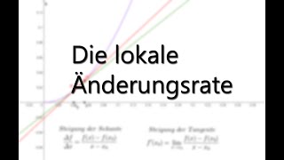 lokale Änderungsrate veranschaulicht erklärt [upl. by Eninaej]