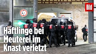 Gefängnismeuterei Polizei stürmt Knast in Thüringen  JVA Untermaßfeld [upl. by Beitch]