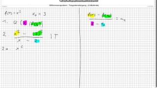 Lokale Änderungsrate  Differenzenquotient  Tangentensteigung  XMethode [upl. by Farrah673]