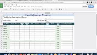 Tutorial Biweekly TImesheets using Google Spreadsheets [upl. by Varuag437]