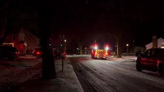 Lansing Fire Department extinguishes porch fire [upl. by Cod104]